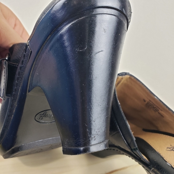 Euro Soft by Sofft Caralee Black Leather Heeled Mule Clogs Size 7M Comfort - Picture 14 of 16